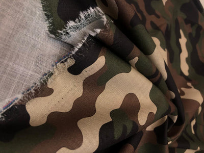 Cotton Fabric Army/Camouflage Print 58" wide [18541]