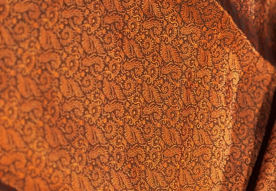 Brocade Fabric Burnt orange vines Jacquard  44" BRO1029[2]