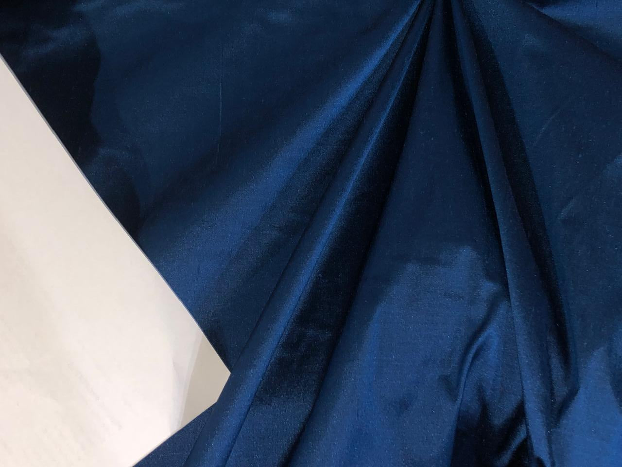 100% pure silk dupioni fabric  royal blue x black = night blue  54" Wide DUP417