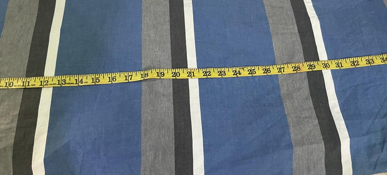 100% Cotton Poplin STRIPES BLUE 58" wide [15950]