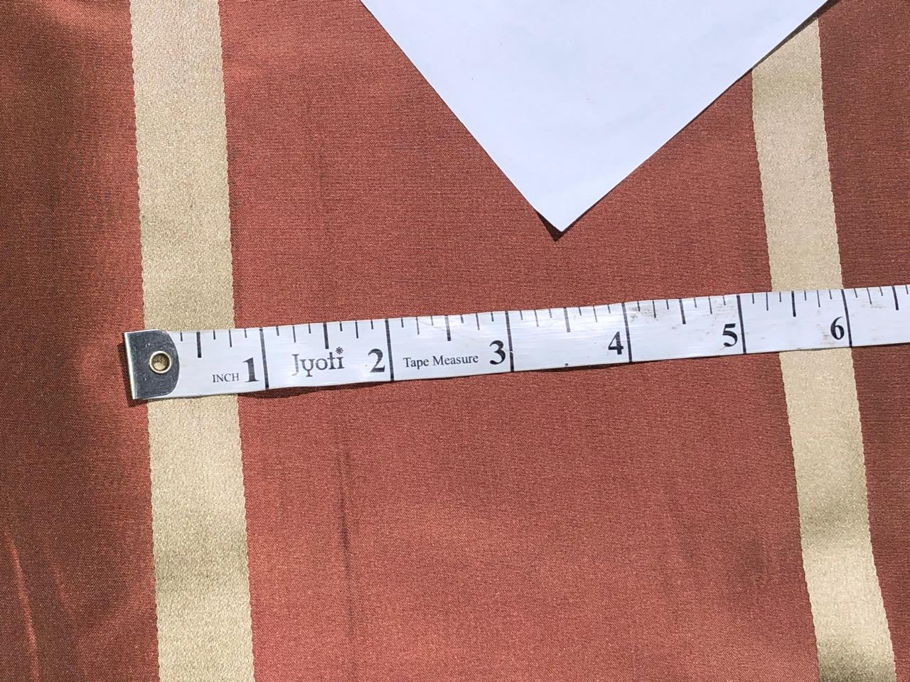 silk taffeta fabric golden bronze color with gold stripes wide 54" wide TAFS157[2]