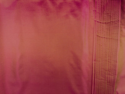 100% pure silk TAFETTA  fabric 2 tone golden yellow x hot pink TAF349