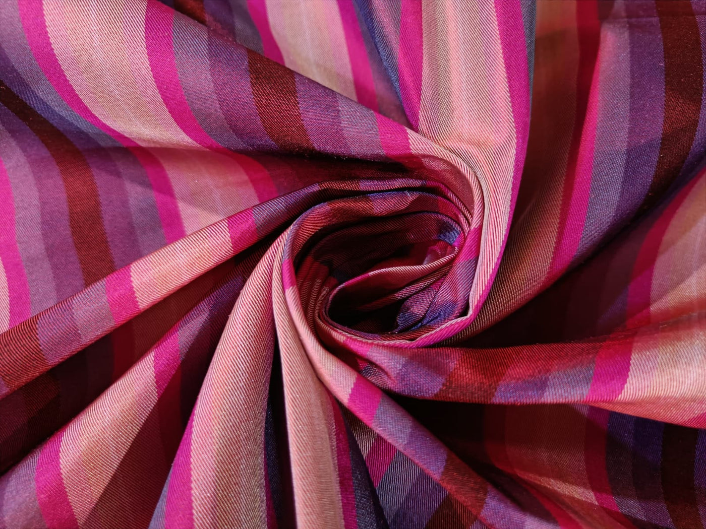 100%Pure Silk Taffeta Fabric Purple,Pink x Red  single length 1.85 yards TAF#S139[4]