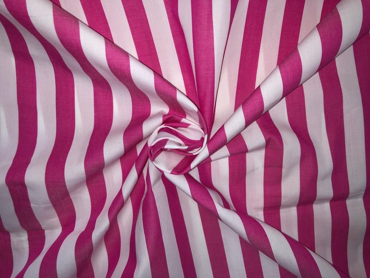 100% Cotton Poplin 58" wide pink stripes available in 2 shades light and bright [17809/810]