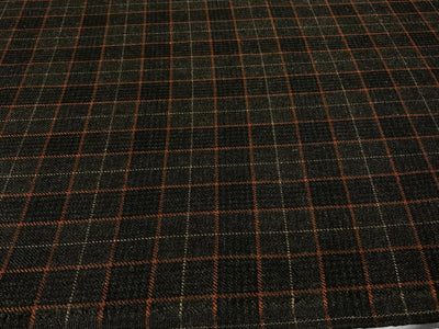 Tweed Suiting Blended With Viscose 58" wide plaids olive and tan [17602]