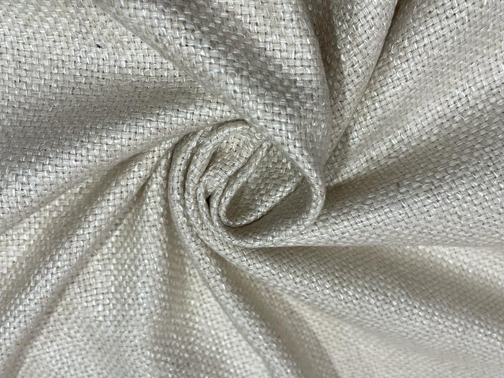 HEAVY MATKA SILK FABRIC Cream/off white 44" wide HANDLOOM WOVEN,4 PLY MATKA