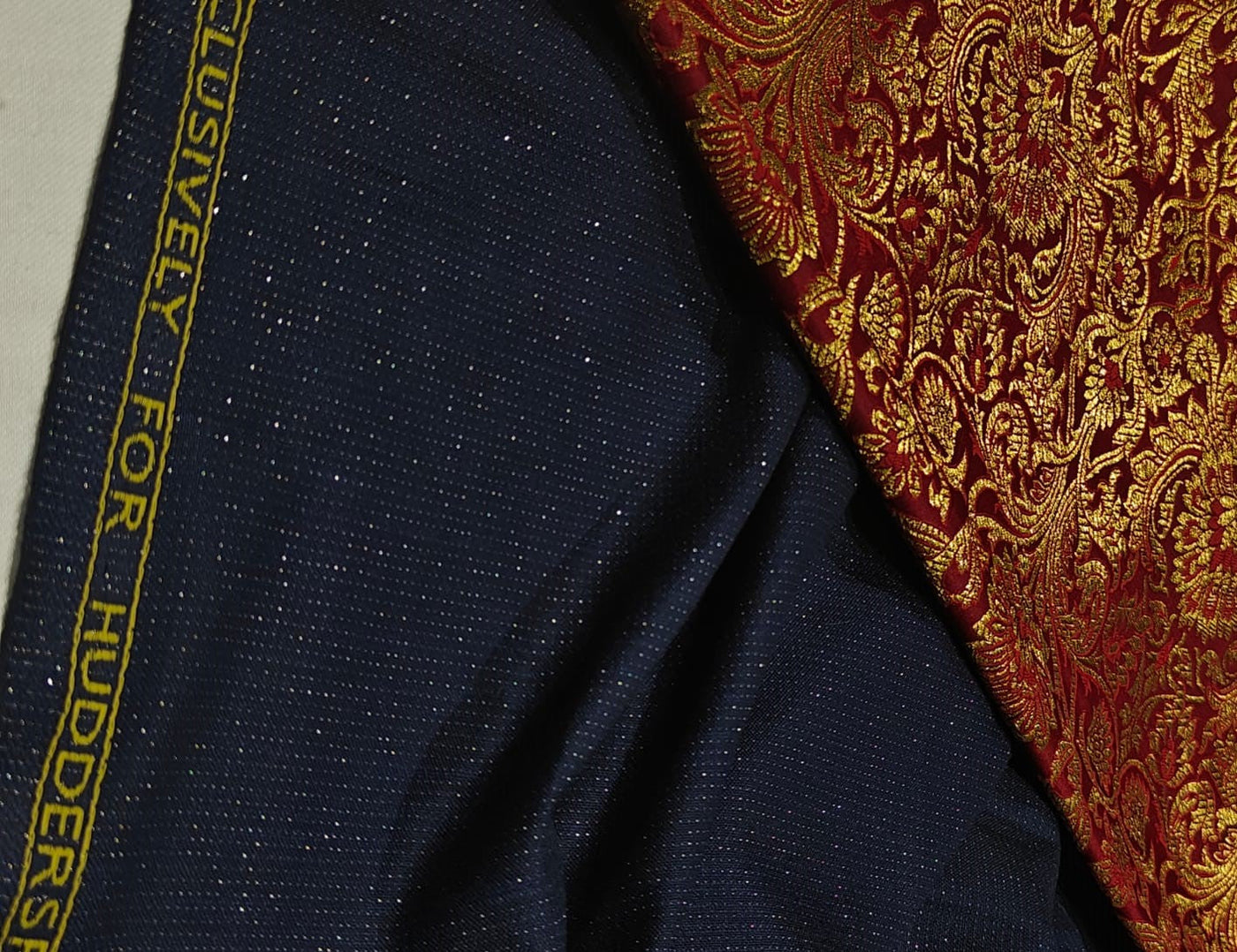 Suiting Billionaire  fabric 82 % sustainable bamboo x 18 % metallic lurex navy blue [17726]