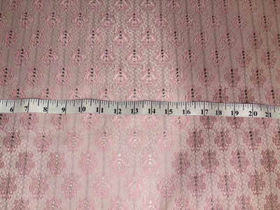 Silk Brocade fabric 44"baby pink  motif with subtle lurex dots  BRO1066[3]