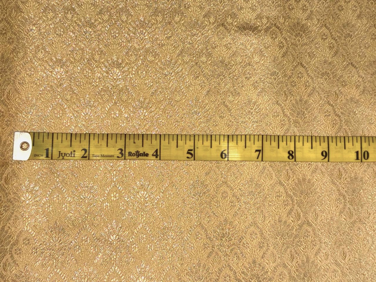 Silk Brocade fabric 44"jacquard with subtle metallic to enhance the fabric available in 3 colors rose gold ,yellow gold and green  BRO1067