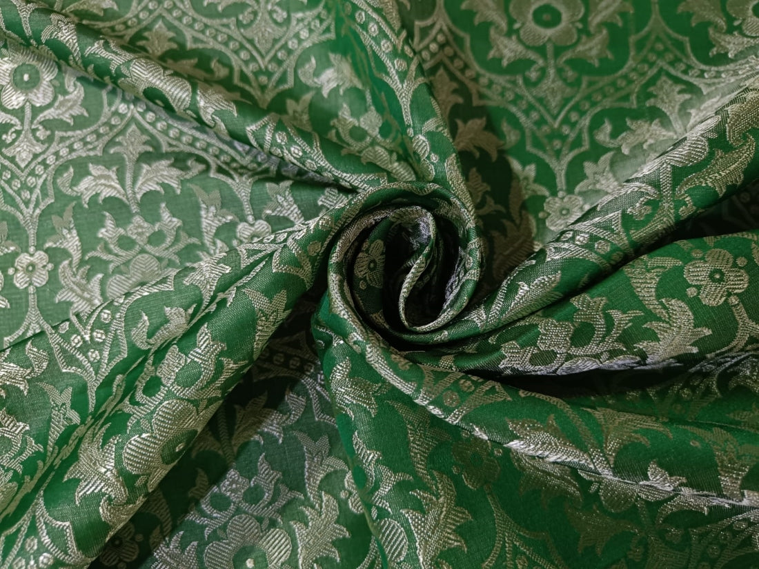 emerald green jacquard brocade-vestment fabric available in two colors BRO46[5]/BRO84[5]