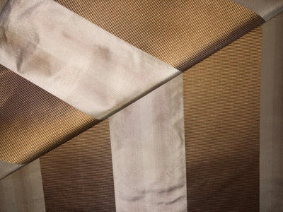 100% silk taffeta STRIPE cream and gold jacquard stripe TAFS139[14]