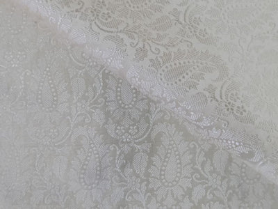 Spun Brocade fabric Ivory Cream Color 44" wide BRO220[1]