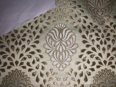 Brocade Heavy KING KHAB  Fabric GOLDEN CREAM WITH METALIC GOLD JACQUARD BRO983[3]