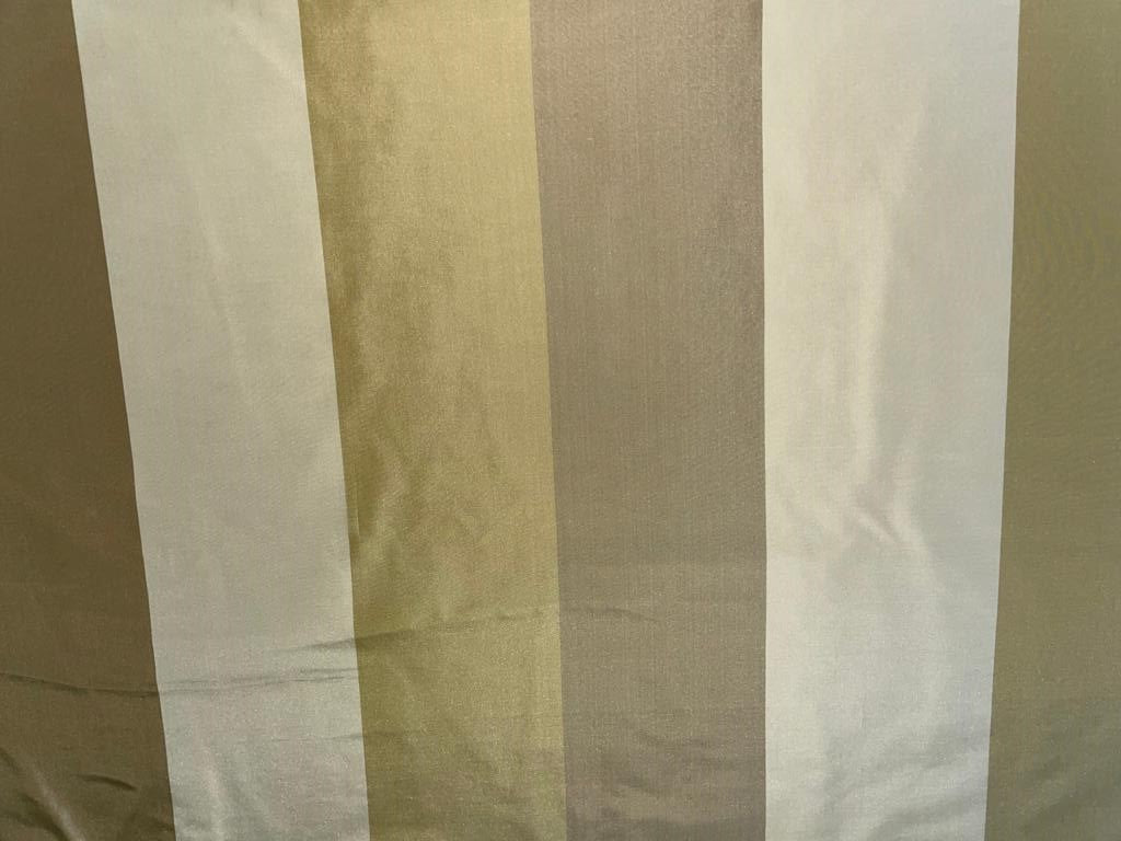 100% Silk taffeta excellent stripes -4 inch wide each stripe 54" wide TAF#S49