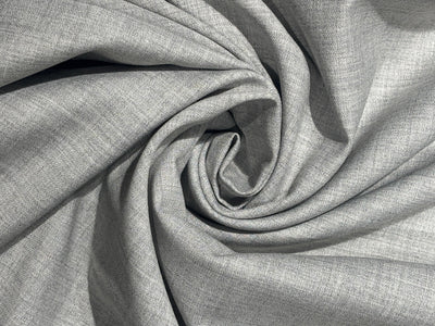 Italian Suiting blended viscose ,poly, acrylic light grey color 58" wide [17605]