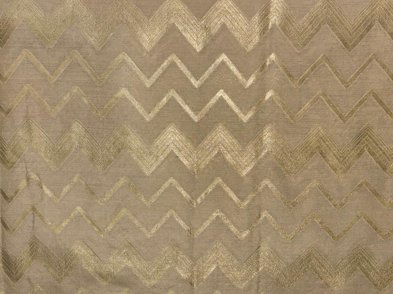 Silk Self Moonga Tussar Geometric Triangle Jacquard [18330]