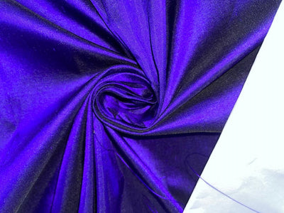 100% Silk Dupion fabric Royal blue X Black color 44" wide DUP267[1]