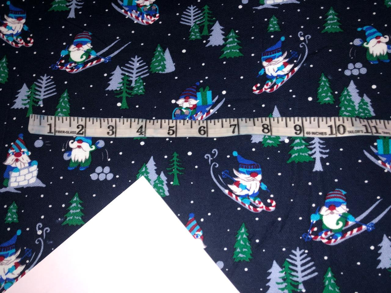 100% Cotton flannel Print 58"wide available in 3 prints penguin, snowmen and skiing on ice