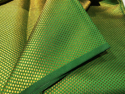 Silk Brocade fabric 44"small metallic gold motifs jacquard available in 3 colors purple, black and green BRO1043