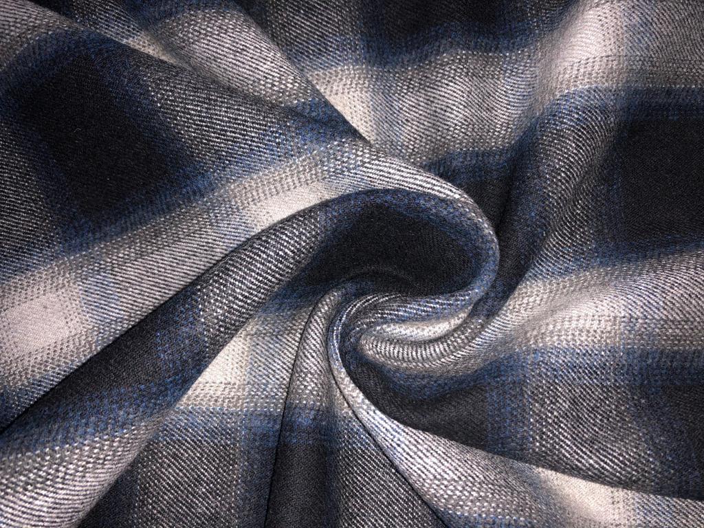 100% WOOL SUITING 54" wide PLAIDS [15603/04] available in 2 colors [navy and green/navy and cream]