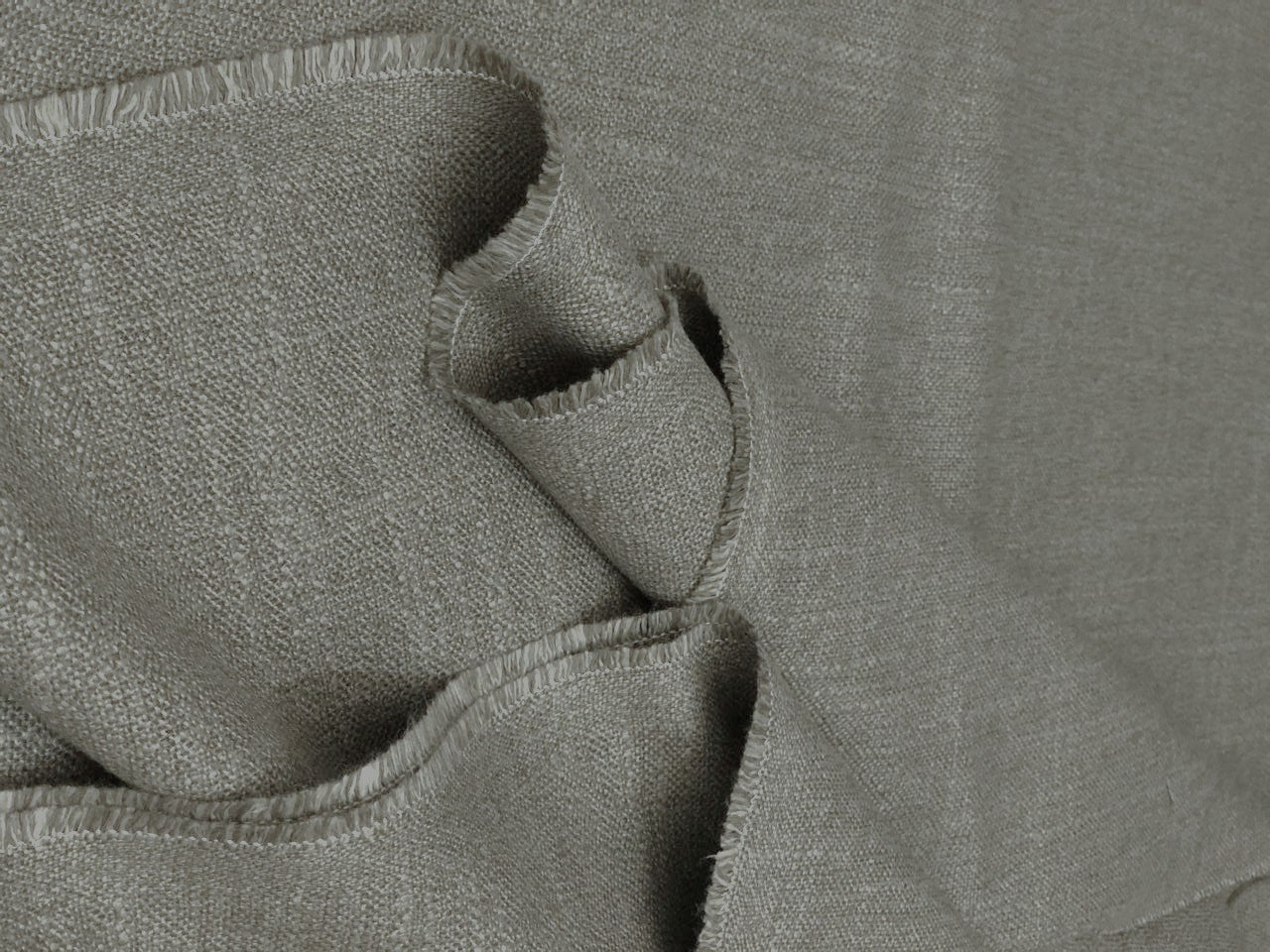 Suiting Poly jute fabric is a   blend of natural jute fibers and synthetic polyester olive beige color [18641]