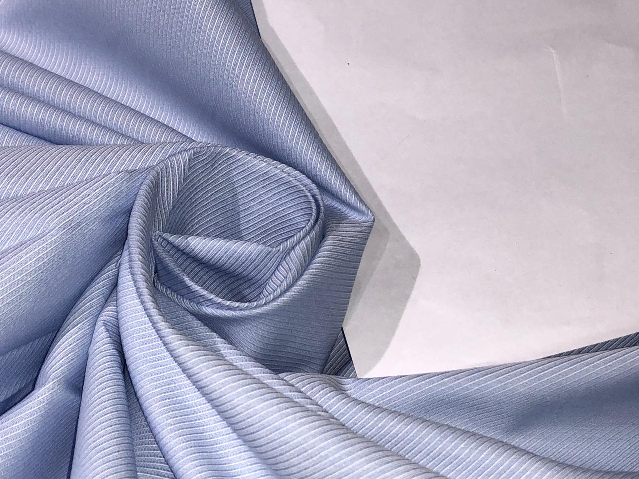 100% Cotton Italian Shirting 58" wide powder blue with fractional TWILL [16796]