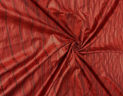 TUSSAR VISCOSE DOBBY DESIGN  FABRIC 44&quot; WIDE available in 3 colors burgundy red , ivory and green