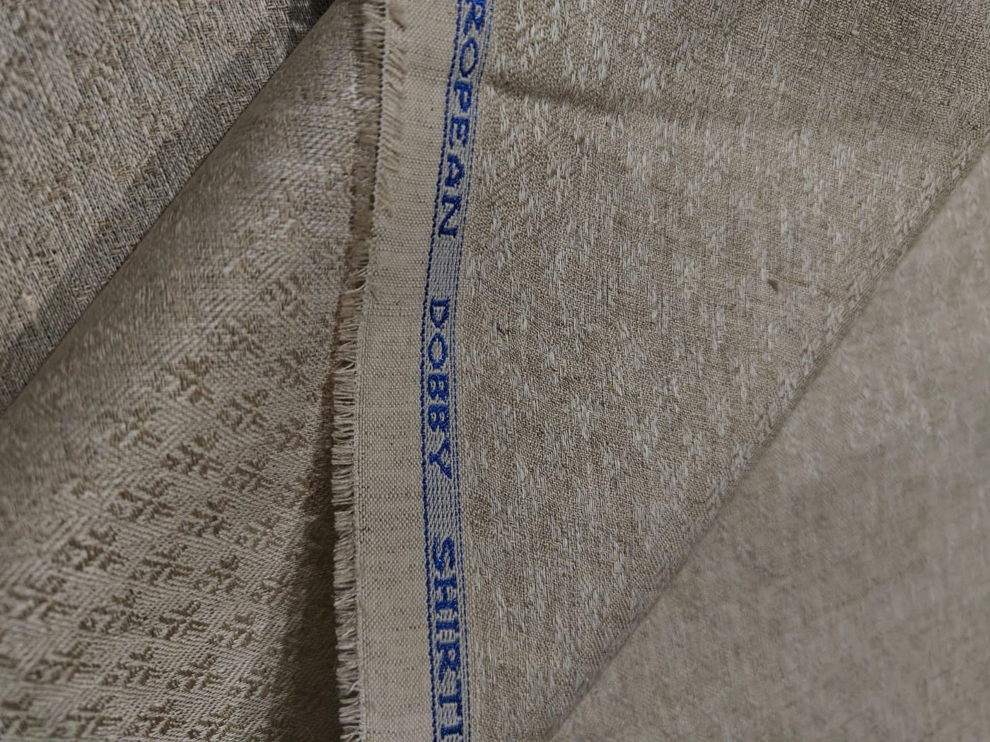 Linen dobby 58" wide available in 3 colors dark ivory/darker ivory and white sustainable and eco-friendly linen