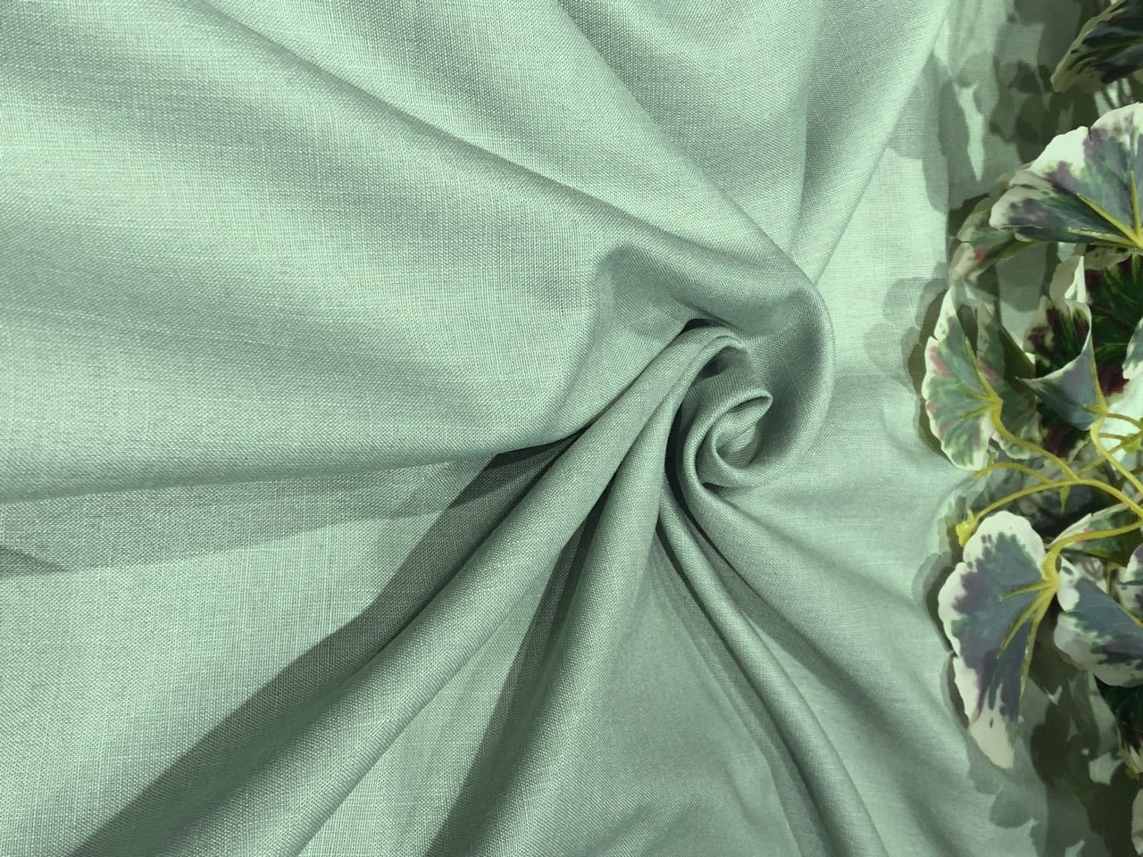 Soft linen blended with viscose polyester & cotton, available  in 35 colors 44'wide