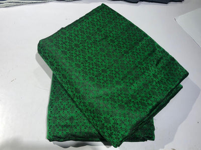 Silk Brocade Fabric Green & Black color Vestment Design 44" wide BRO213[5]