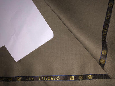 Suiting VERCELLI Super 150S Australian Merino Wool 58" wide available in 2 colors OLIVE and KHAKHI [15746/47]