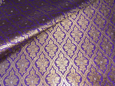 Silk Brocade fabric with subtle gold metallic jacquard motifs44" wide available in 4 colors rosy brown ,rust, bottle green and purple BRO1104