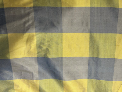 SILK Dupioni Fabric blues, gold and green Color Plaids 54" WIDE DUPNEWCROLL31