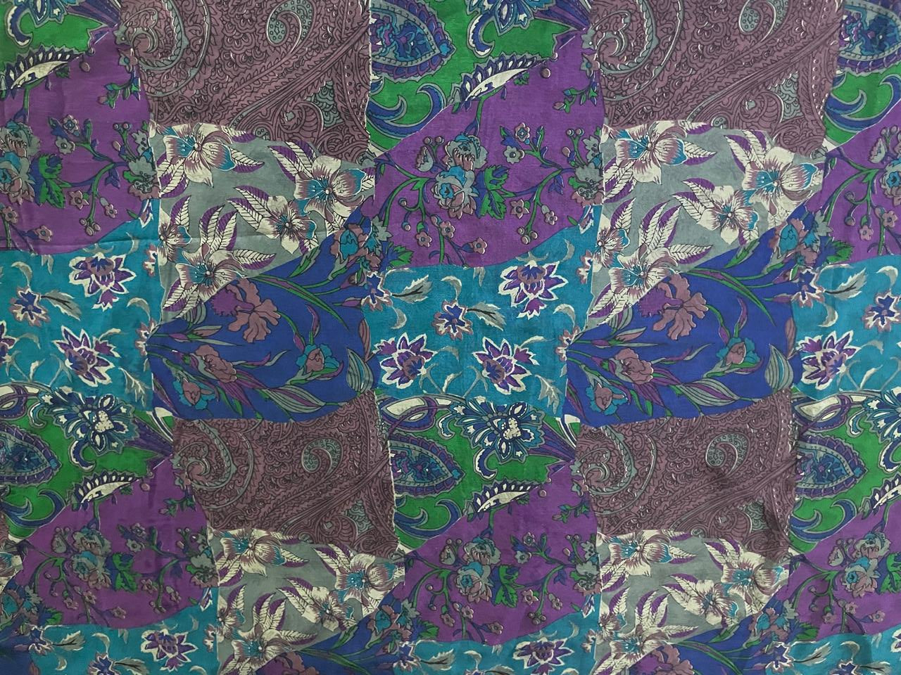 Pure silk HABOTAI FLORAL PRINT 80 gms [15940] LAST 1 METER ONLY