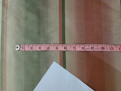 100%SILK TAFFETA FABRIC Multi colour horizontal stripes TAF S#19 54" wide