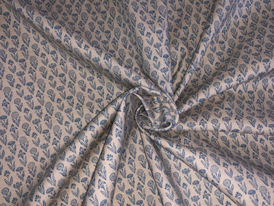 100% Cotton Linen  print 58" wide FLORAL PRINT motif's available in 2 colors red and cream ,blue and cream [17217/18]