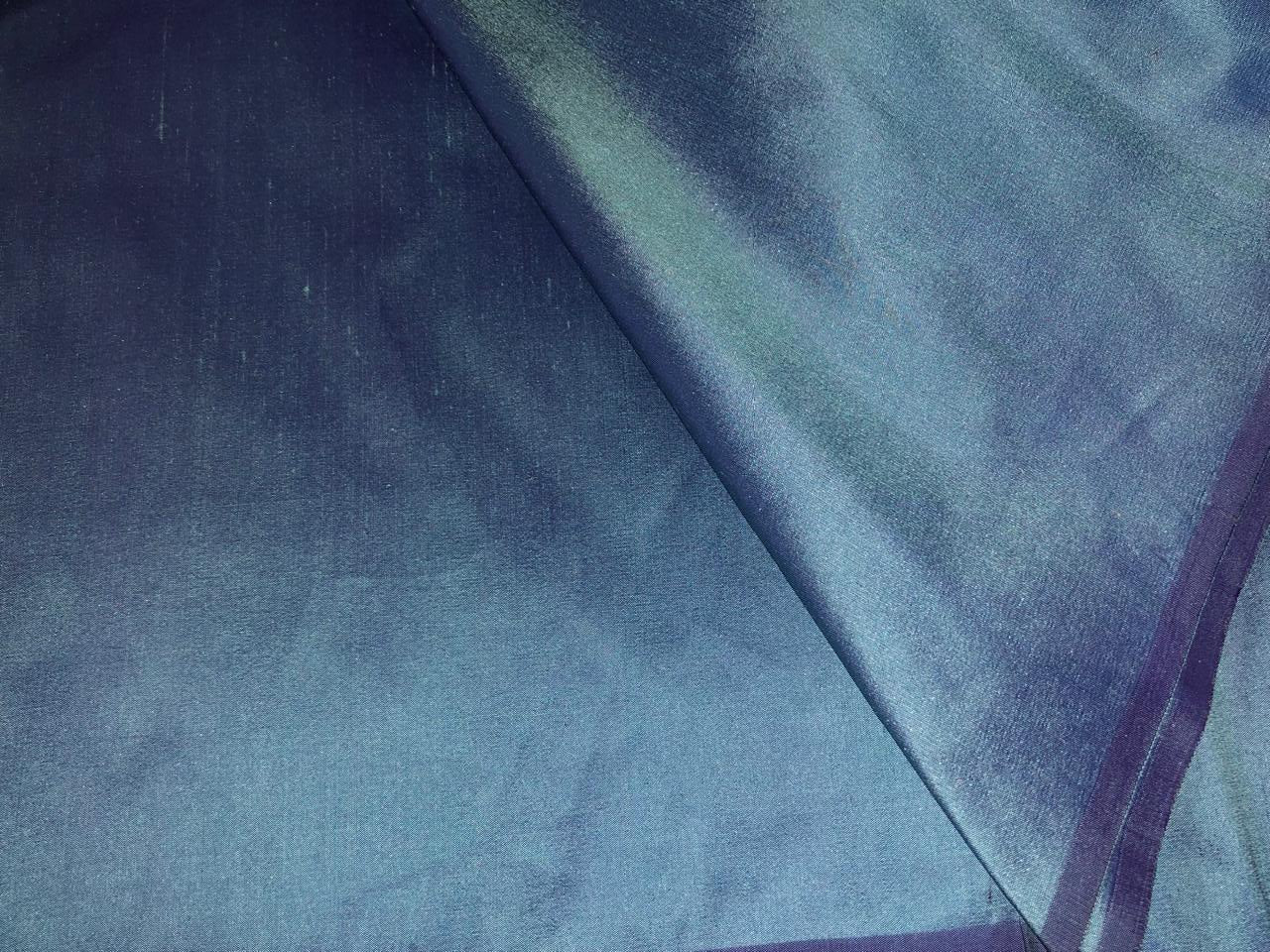 100% Pure silk dupion fabric two tone blue  and purple color 54" wide DUP337[1]