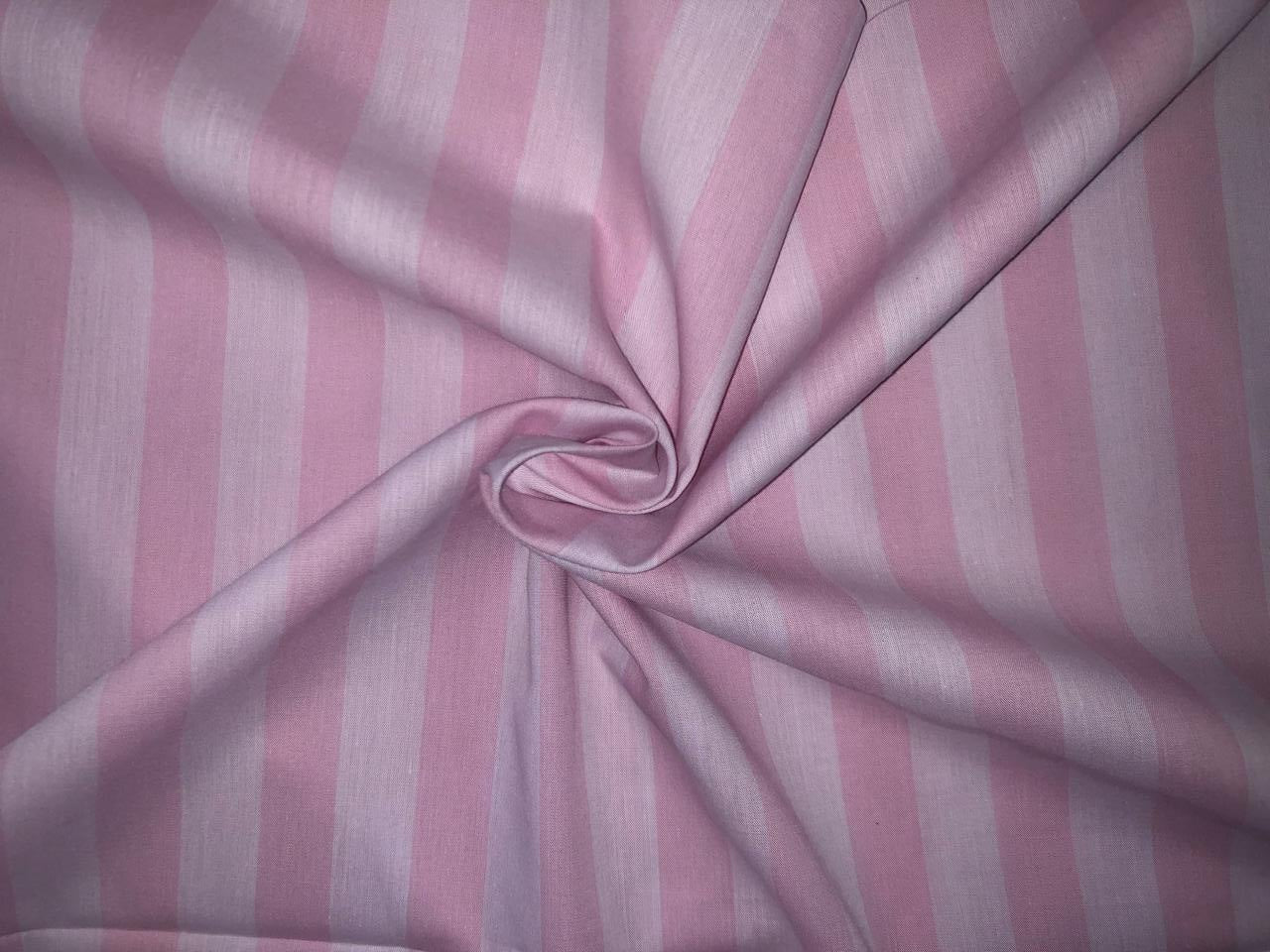 100% Cotton Poplin 58" wide pink stripes available in 2 shades light and bright [17809/810]