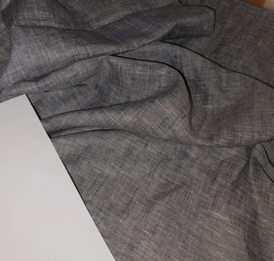 LINEN TWO TONE 58" GREY X IVORY [15911]