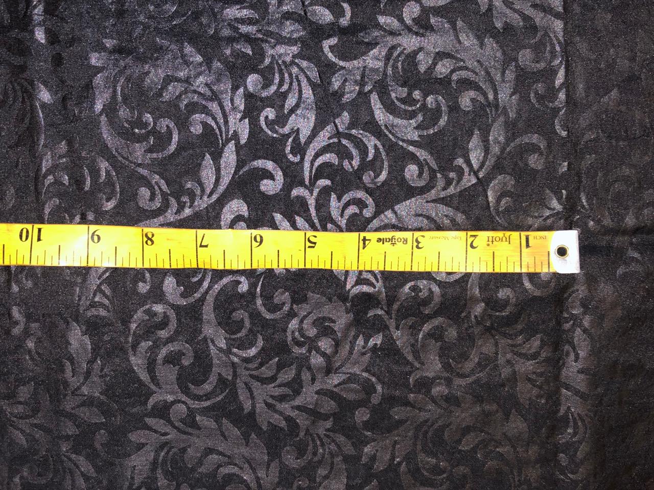 Mull Cotton Chanderi Fabric embossed 44" wide available in 2 colors black and white [18499/500]