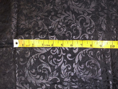 Mull Cotton Chanderi Fabric embossed 44" wide available in 2 colors black and white [18499/500]