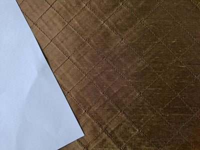 Silk dupioni fabric pintuck design GOLDEN BROWN  COLOR 44" wide DUPP16[4]