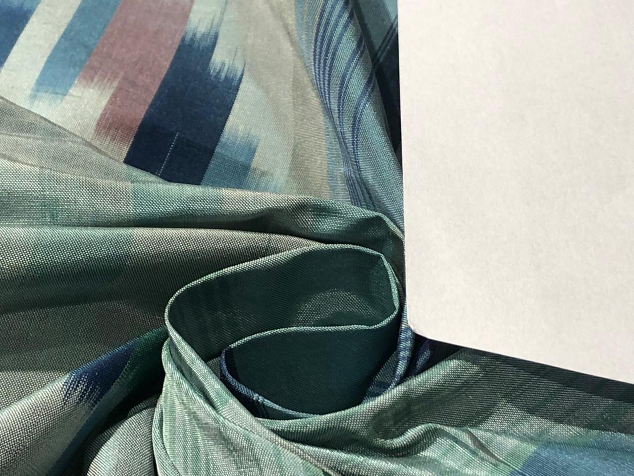 100% silk taffeta fabric TEAL BLUE,  MINT AND GREEN 54&quot; wide TAFNEWC15[3] SINGLE LENGTH OF 4.00 YARDS