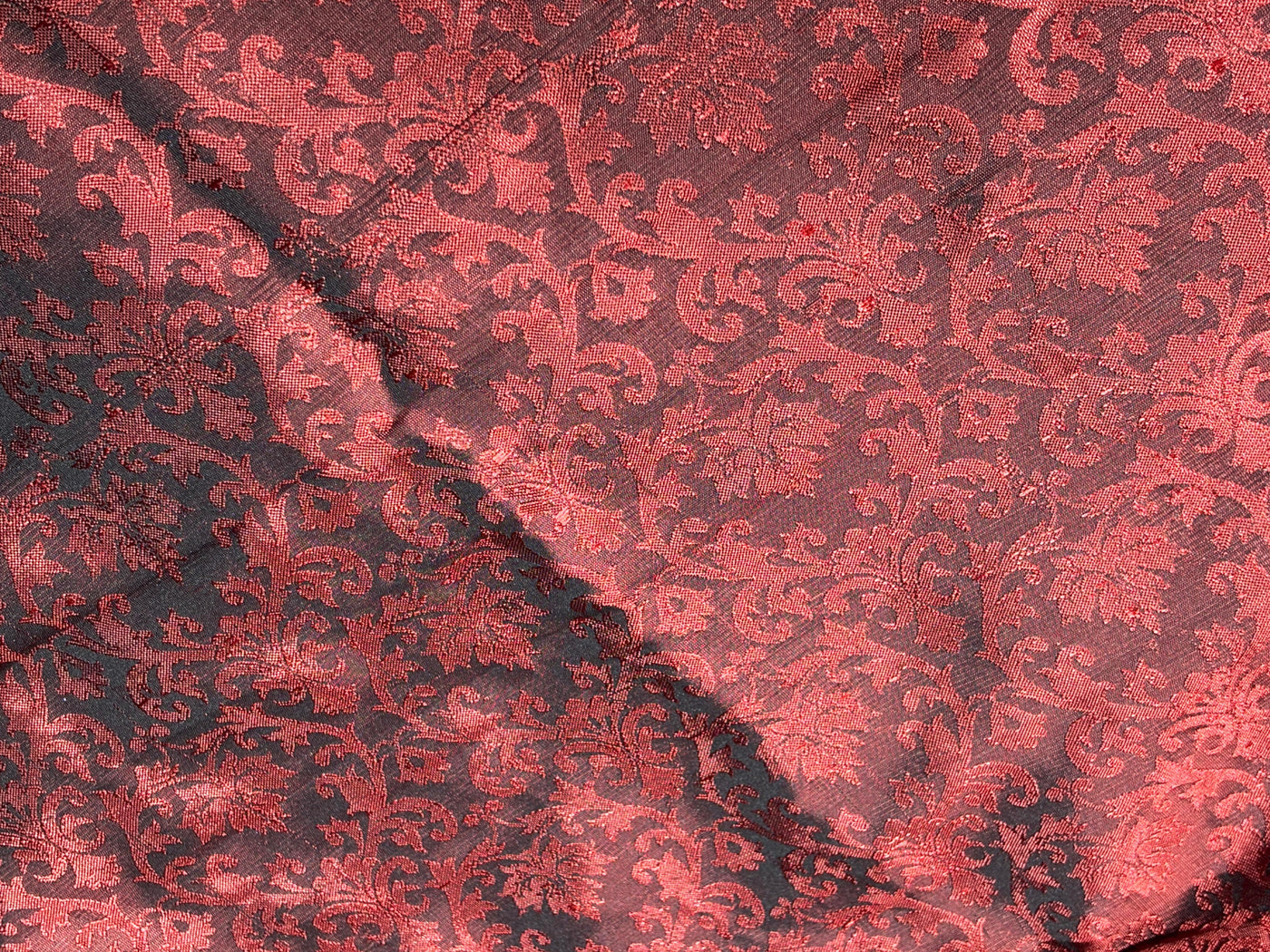 Brocade fabric Wine  Red Colour 44" wide BRO72[1wine]
