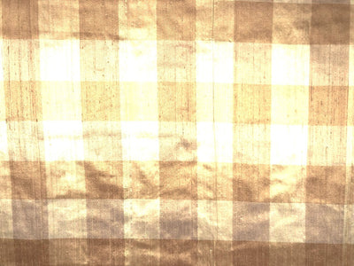 100% silk dupion  Plaids fabric shades of gold with slubs DUPNEWC31[1]