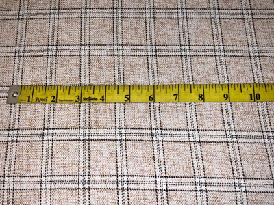 Suiting fabric made in Schöffel ,Italy WOOL X TWEED  cream and brown [16876]