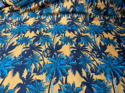 POLY MUSLIN PRINTED FABRIC 56" wide TROPICAL/ BEACH WEAR IN 4 DIFFERENT DESIGNS AND COLORS