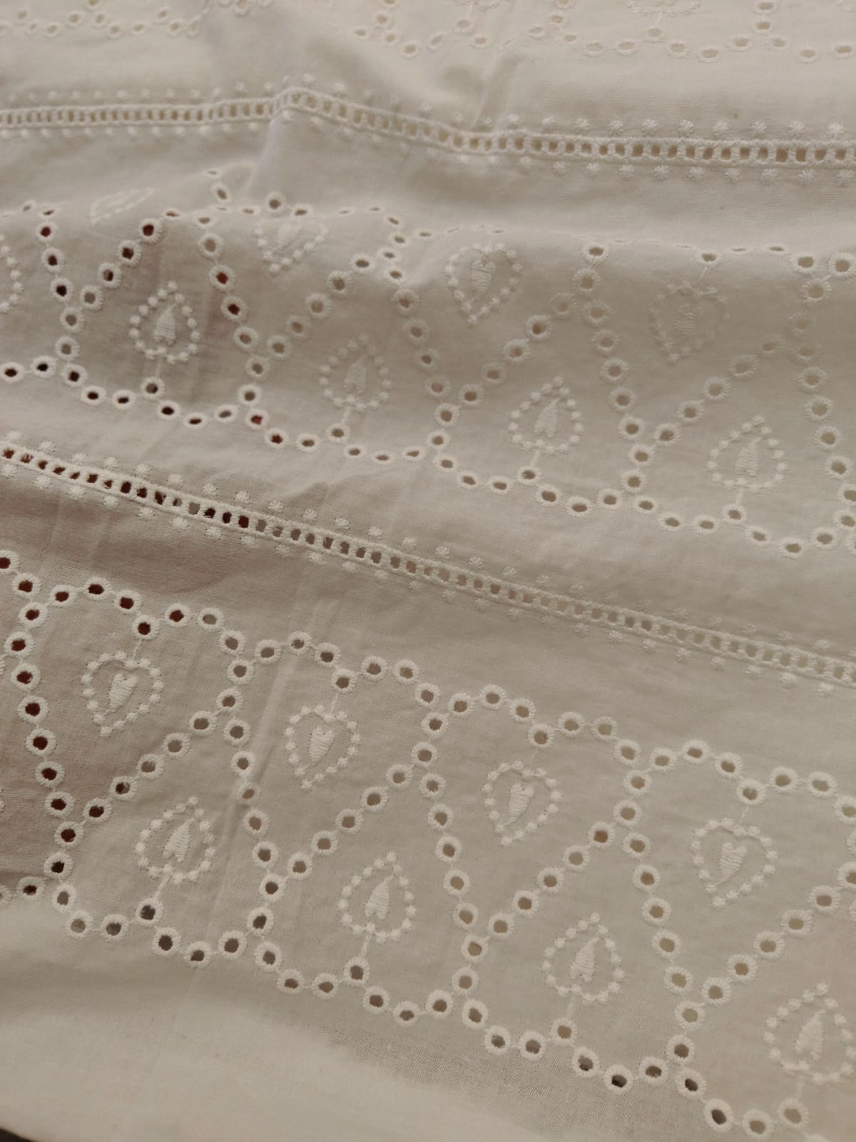 100% Cotton white intricate allover eyelet pattern 58 inches wide .[20 ...