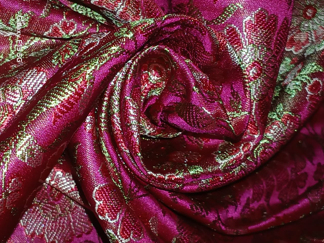 Silk Brocade fabric floral  jacquard available in 3 colors burgundy, red and maroon BRO989[1/2/3]