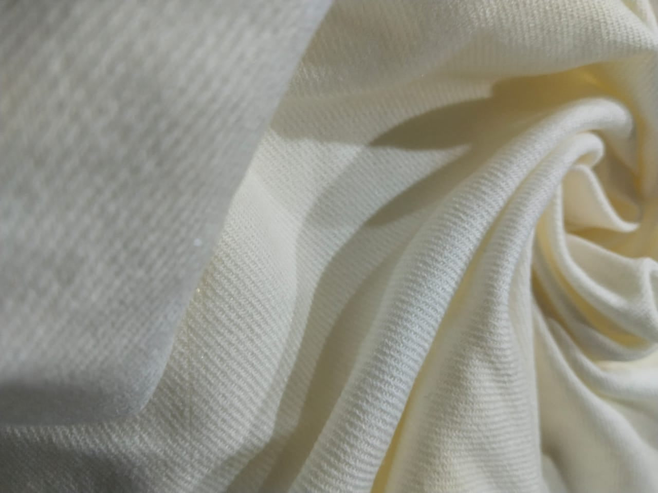 Silk X Wool Twill Fabric available in 3 colors white ivory, brown and camel